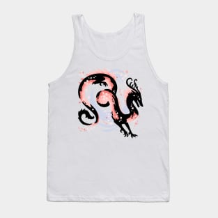 Cherry Blossom Dragon Drawing Tank Top